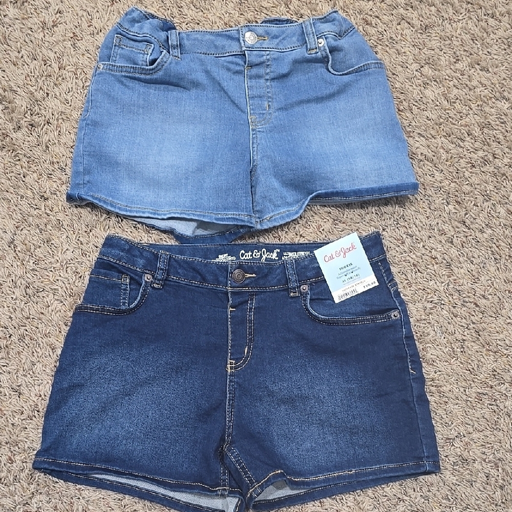 Cat & Jack Denim Shorts Set